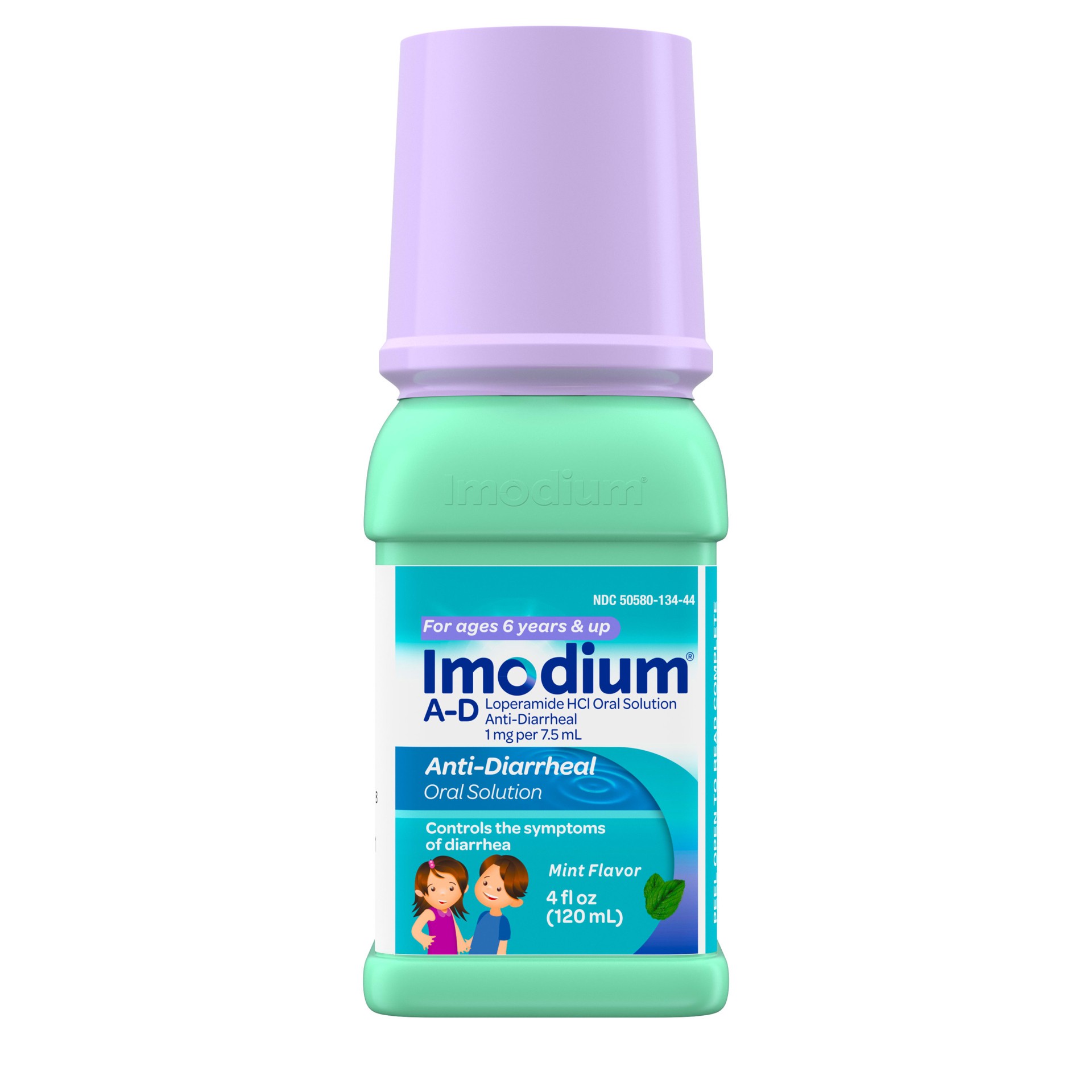 slide 1 of 6, Imodium A-D Children's Liquid Anti-Diarrheal Medicine with Loperamide Hydrochloride for Diarrhea Symptom Treatment & Control for Kids, Mint Flavor, 4 fl. oz, 4 fl oz