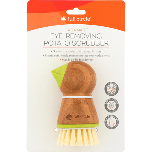 slide 1 of 1, Full Circle Market Home Tater Mate Eye Removing Potato Scrubber Browngreen, 1.97 in x 1.77 in x 3.74 in