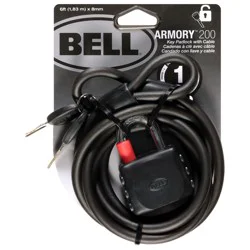 Bell Armory 200 Key Padlock with Cable 1 Each
