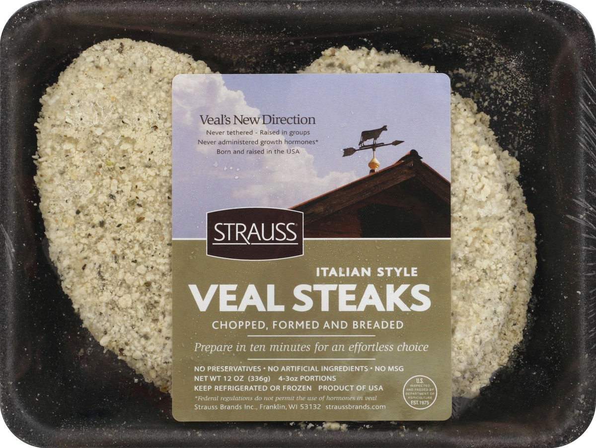 slide 2 of 4, Strauss Veal Steaks 12 oz, 12 oz