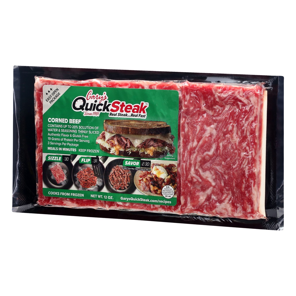 slide 3 of 10, Gary's QuickSteak Corned Beef, 