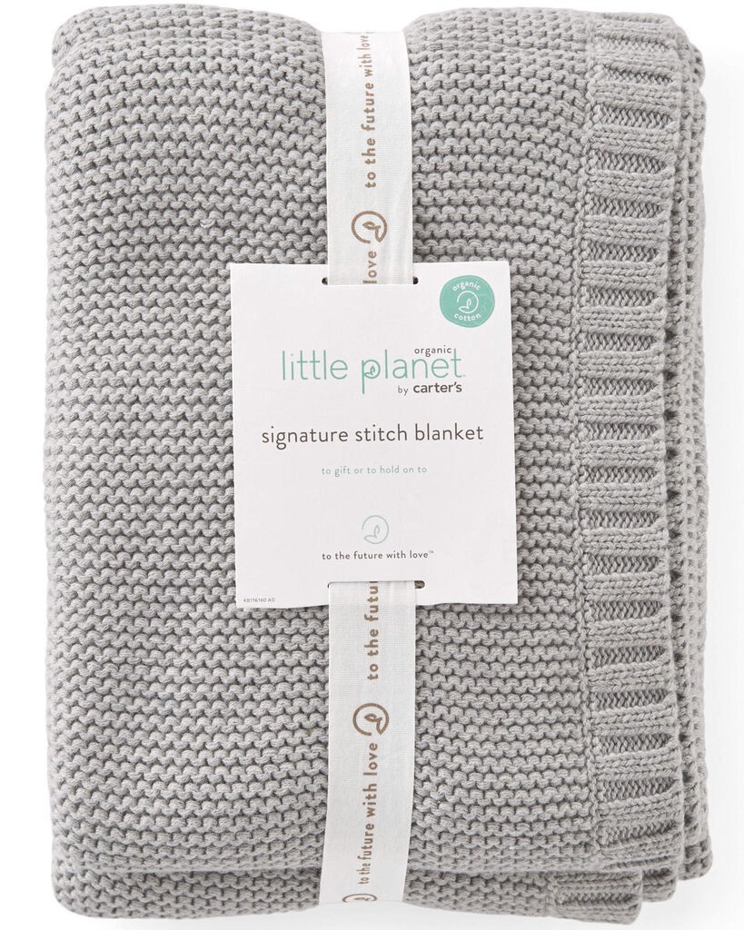 slide 4 of 4, Carter's Just One You Little Planet Sweater Knit Blanket - Gray, 1 ct