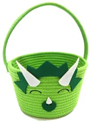 Holiday Home Easter Dinosaur Rope Basket