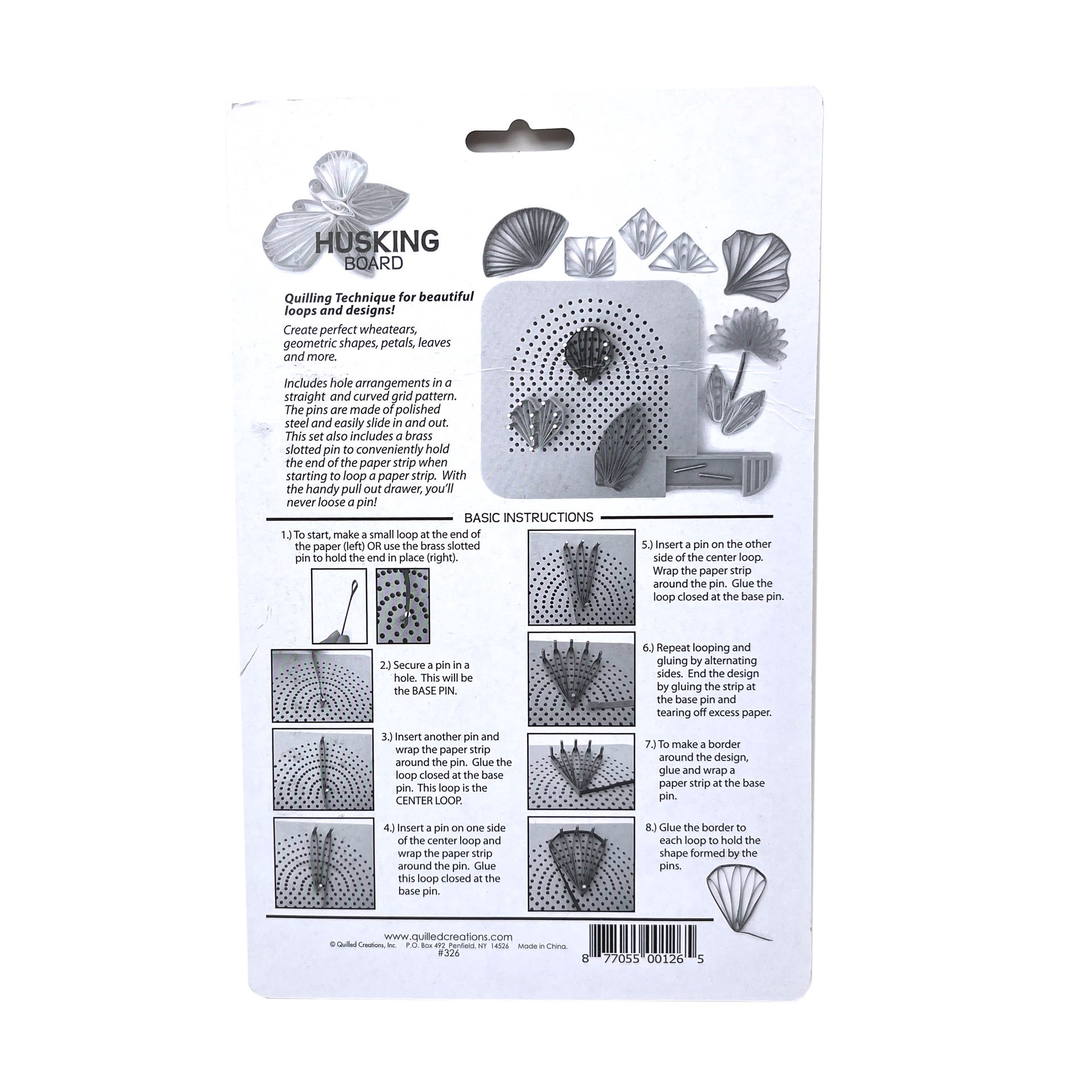 slide 4 of 6, Quilled Creations Husking Board, 4 in x 4 in