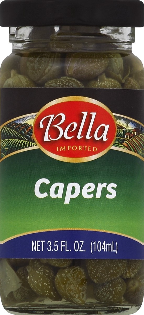 slide 1 of 3, Bella Capers Capotes, 3.5 oz