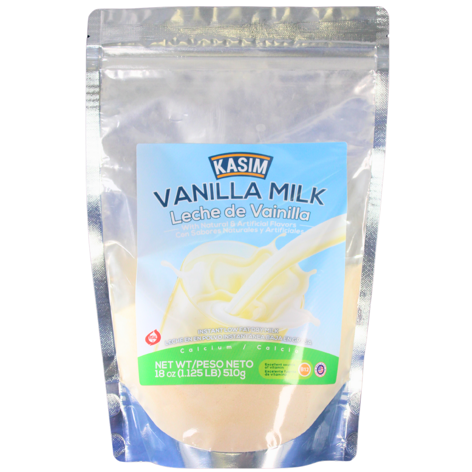 slide 1 of 1, Moline Kasim Vanilla Powdered Milk 18 Ounces, 18 oz