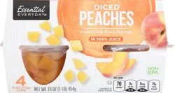 Essential Everyday Diced Peaches Cups Jce