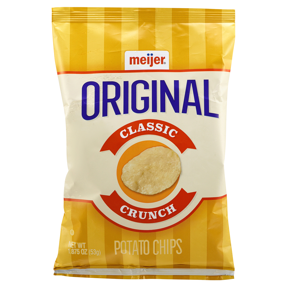 slide 1 of 2, Meijer Original Potato Chips, 1.875 oz