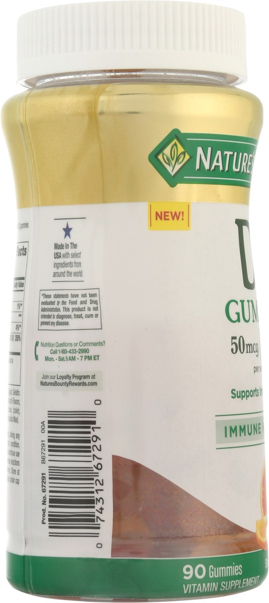 slide 9 of 13, Nature's Bounty D3 Immune Health 500 mcg 2,000 IU Strawberry, Orange & Lemon Flavored Gummies 90 ea, 90 ct