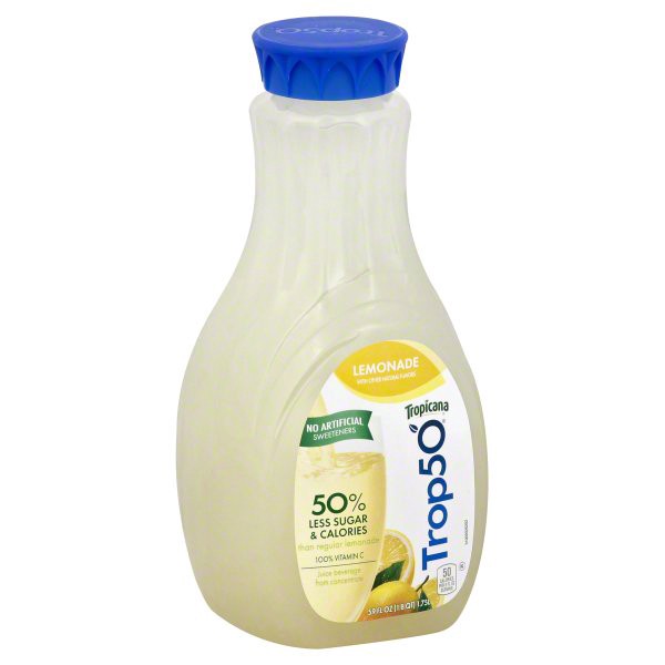 slide 1 of 4, Tropicana Trop50 Lemonade - 59 fl oz, 59 fl oz