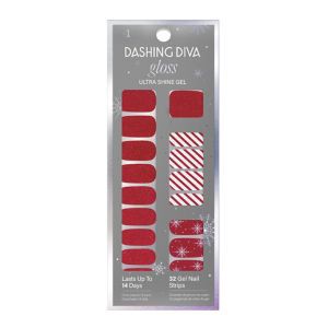 slide 1 of 1, Dashing Diva Gloss Gel Strip Palette, Holiday 2024 Collection, Mint Whirled, 32 ct