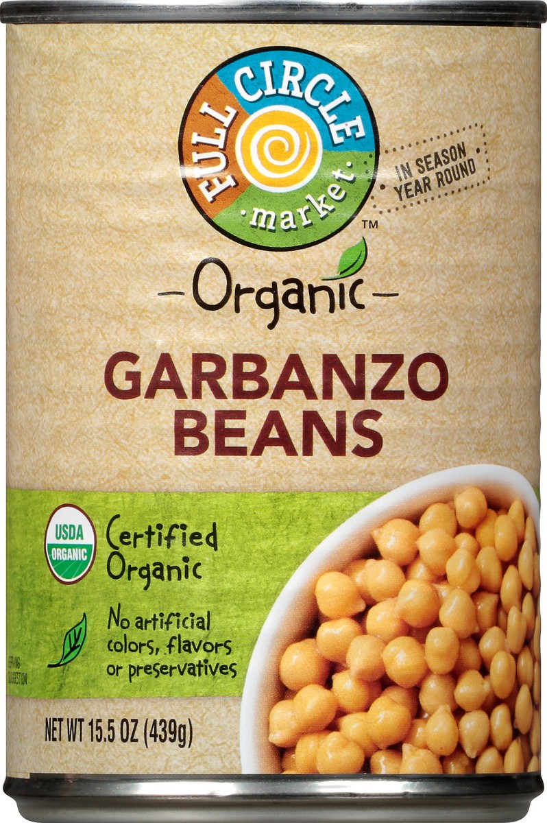 slide 5 of 13, Full Circle Market Organic Garbanzo Beans 15.5 oz, 15.5 oz