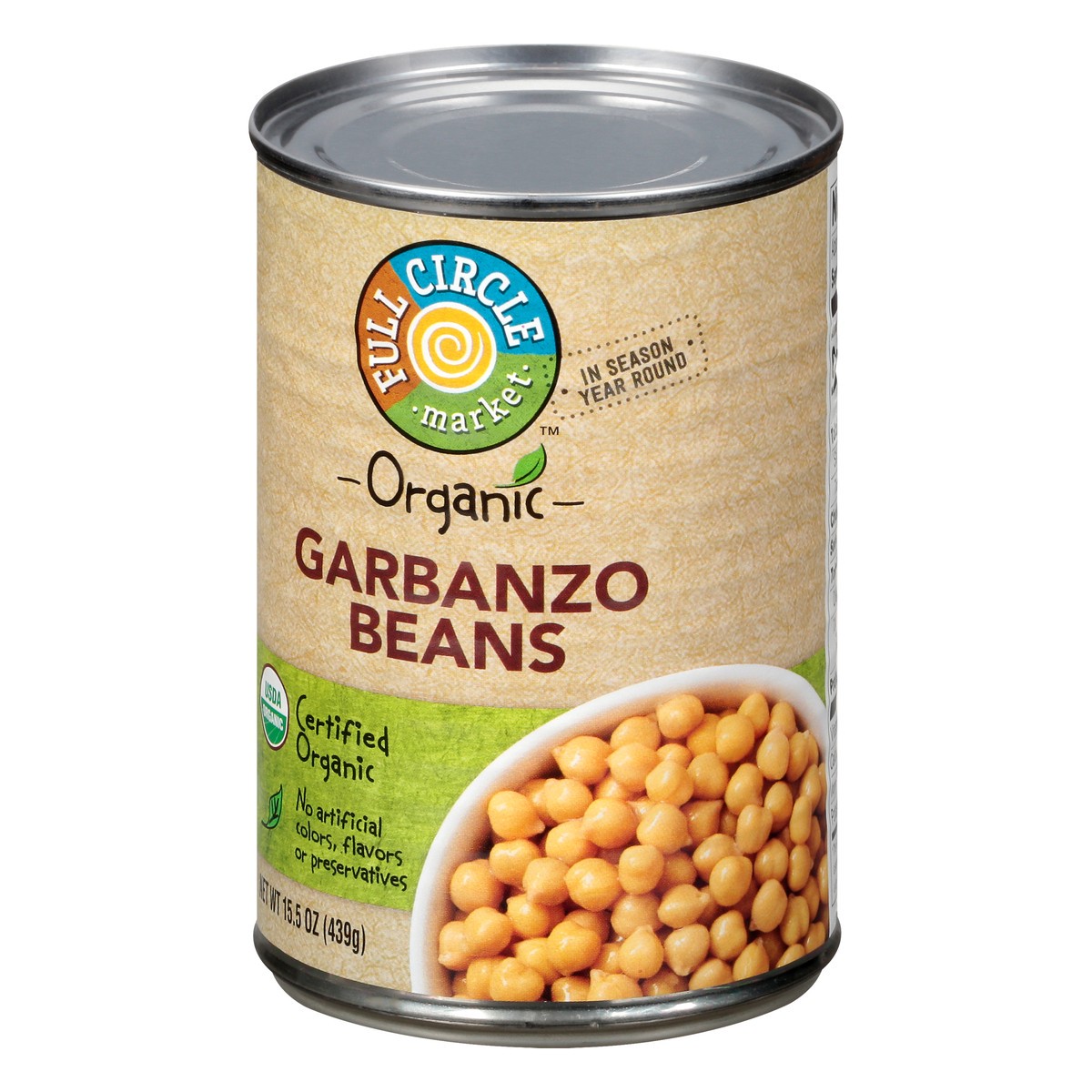 slide 6 of 13, Full Circle Market Organic Garbanzo Beans 15.5 oz, 15.5 oz