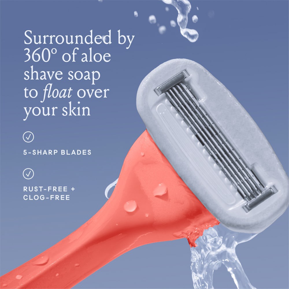 slide 4 of 6, Billie Women's Razor Starter Kit - Coral, 1 ct