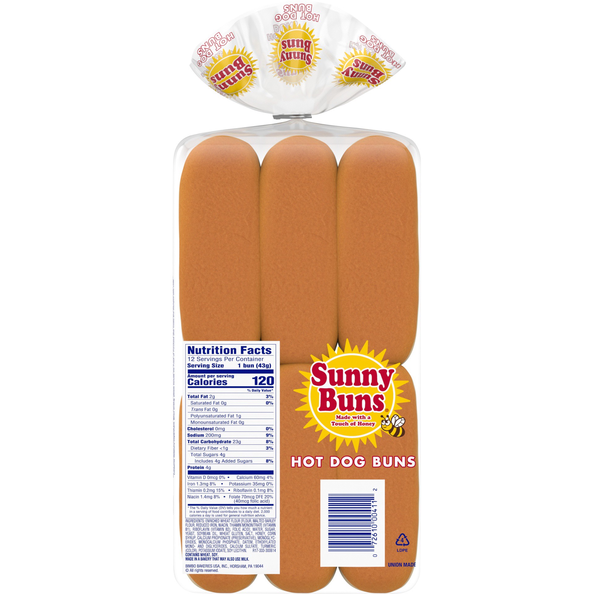slide 6 of 8, Heiner's Sunny Hot Dog Buns, 18 oz