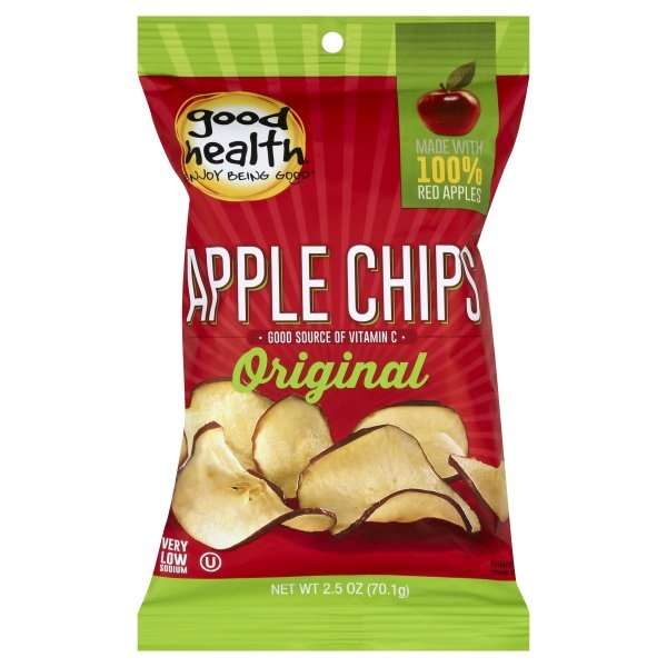 slide 1 of 1, Good Health Crispy Apple Chips, Original, 2.5 oz