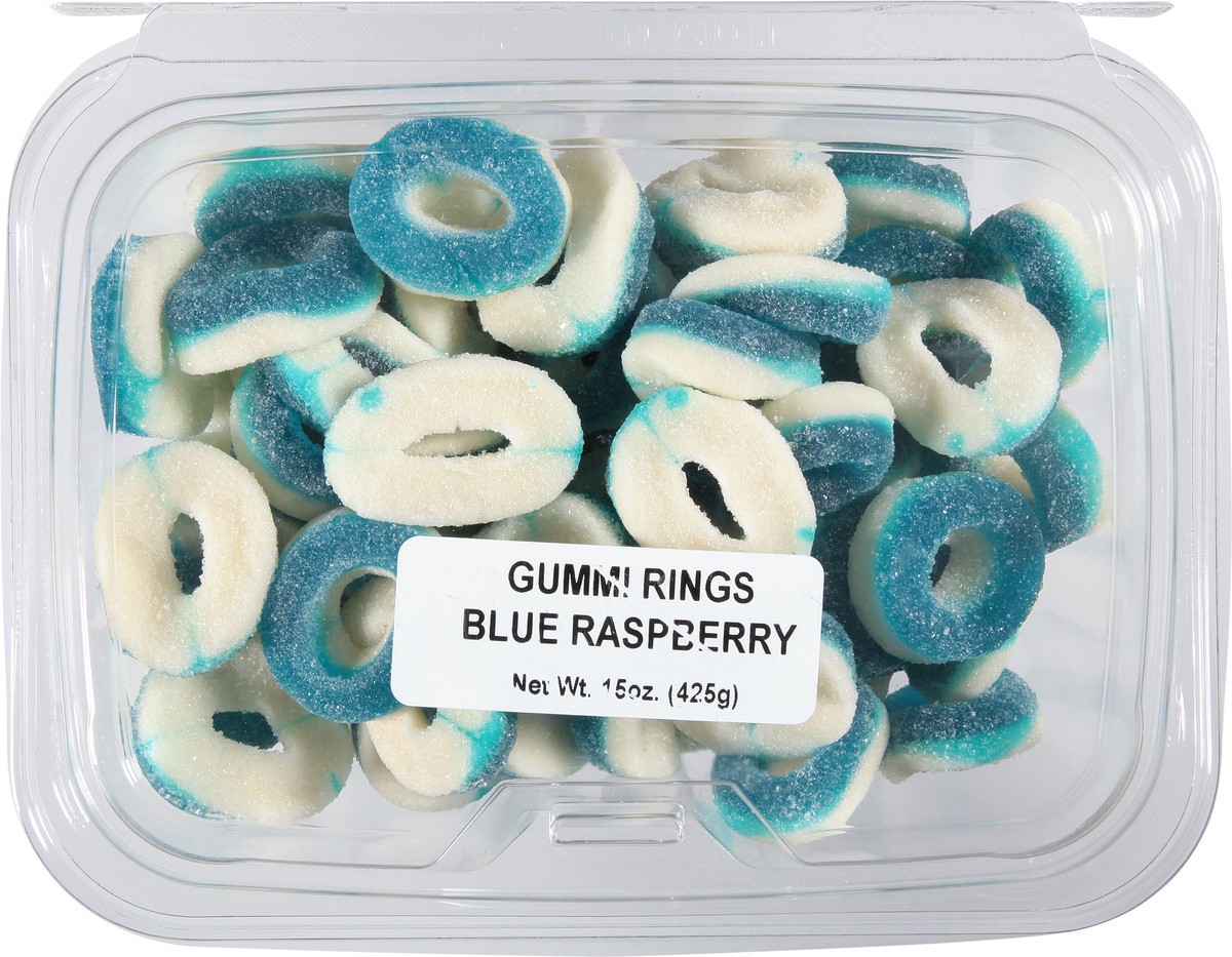 slide 7 of 14, JLM Manufacturing Blue Raspberry Gummi Rings 15 oz, 15 oz