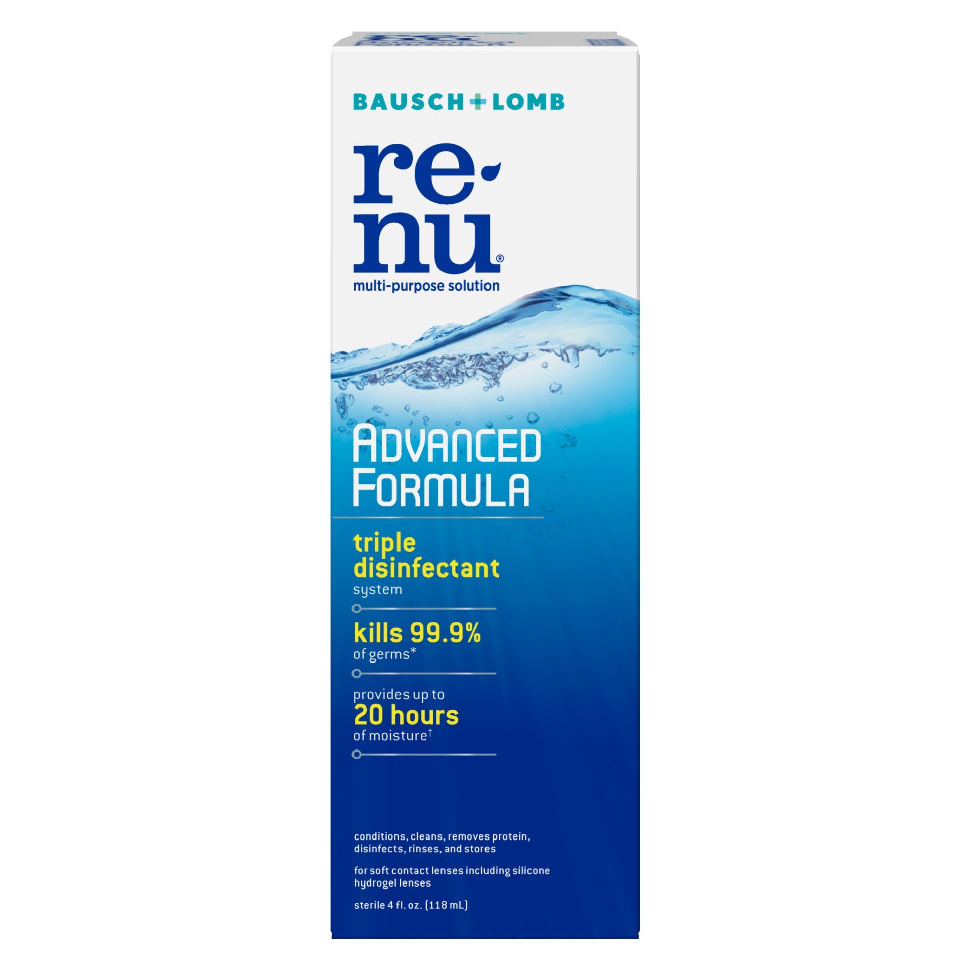 slide 1 of 4, renu Advanced Formula Multi-Purpose Solution 4 fl oz, 4 fl oz