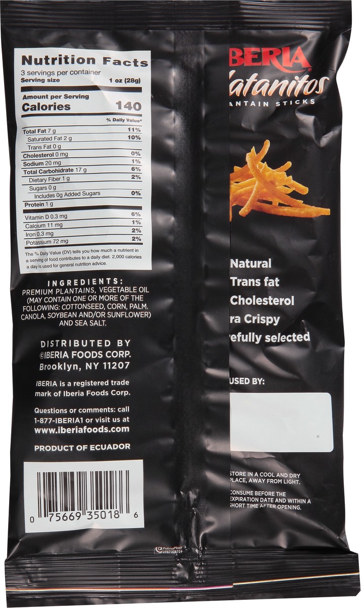 slide 8 of 9, Iberia Platanitos Salted Plantain Sticks 3 oz, 3 ct