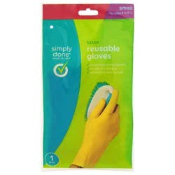 Simply Done Household Latex Gloves, Small, 1 pair