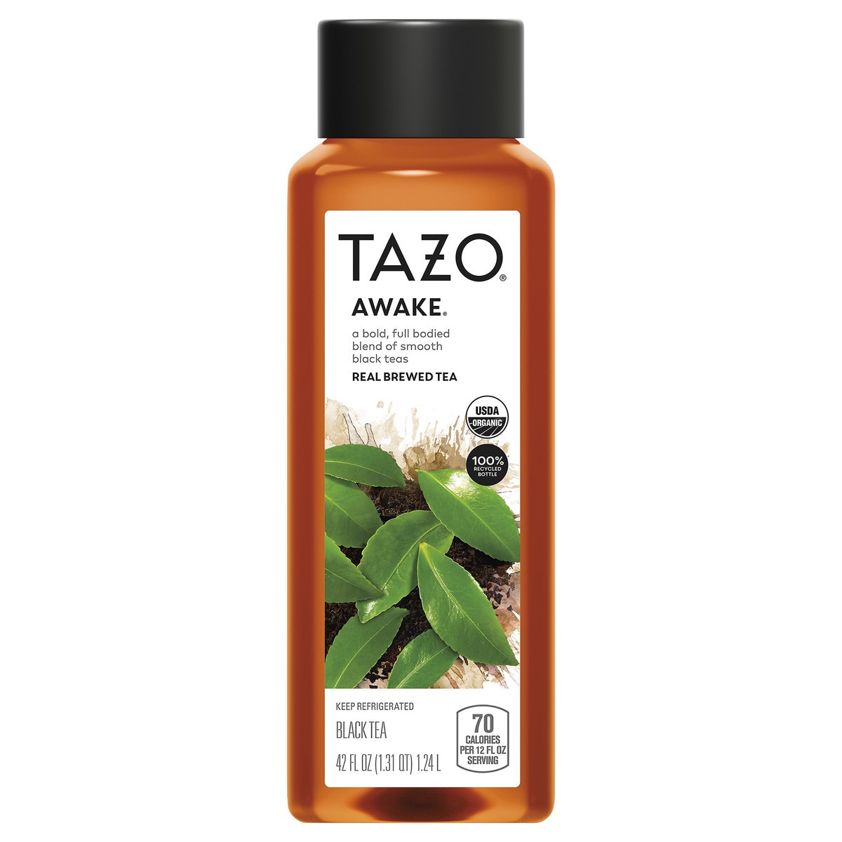 slide 1 of 7, Tazo Awake Real Brewed Organic Black Tea, 42 Fl Oz Bottle, 42 fl oz
