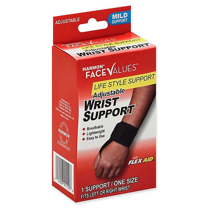 slide 1 of 1, Harmon Face Values Neoprene One Size Mild Adjustable Wrist Support, 1 ct