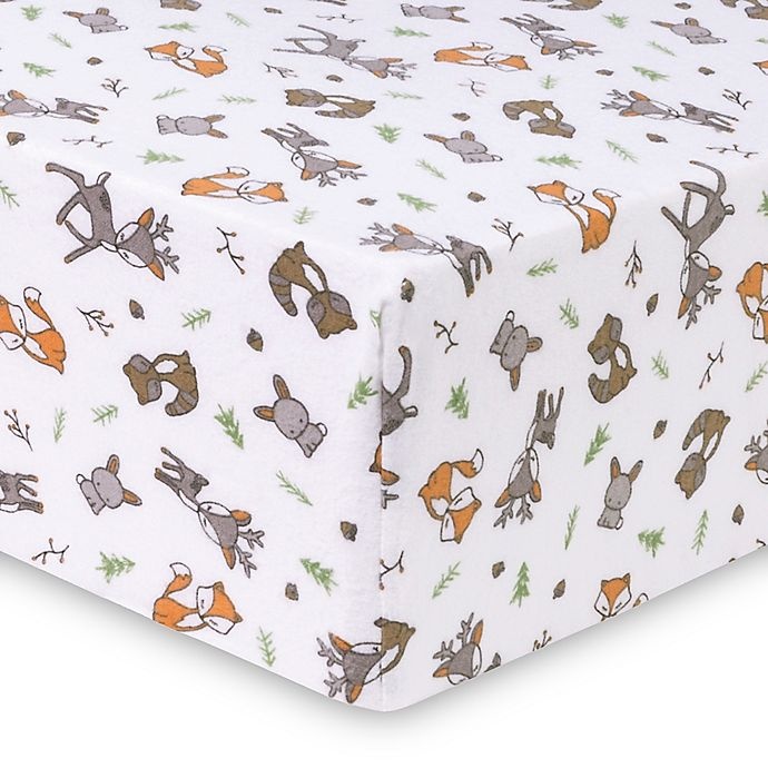 slide 1 of 2, Trend Lab Forest Nap Deluxe Flannel Fitted Crib Sheet, 1 ct