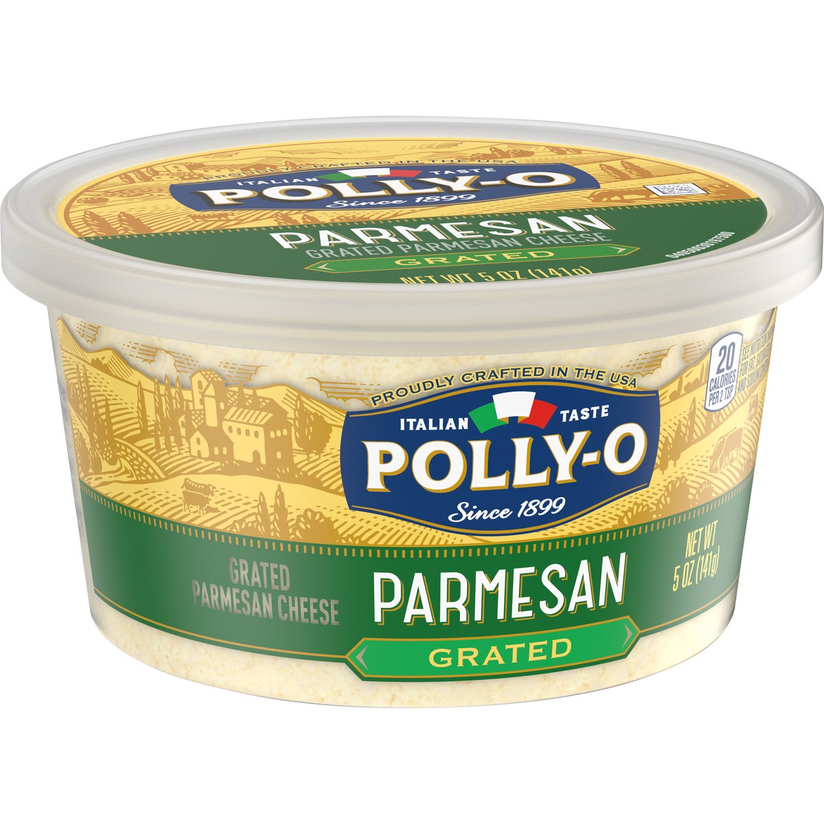 slide 5 of 9, Polly-O Grated Parmesan Cheese, 5 oz Tub, 5 oz