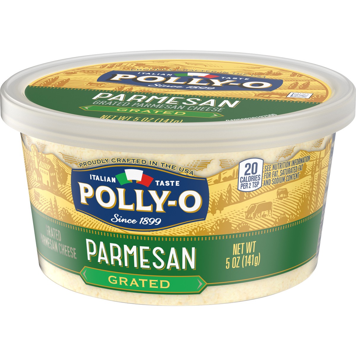 slide 3 of 9, Polly-O Grated Parmesan Cheese, 5 oz Tub, 5 oz