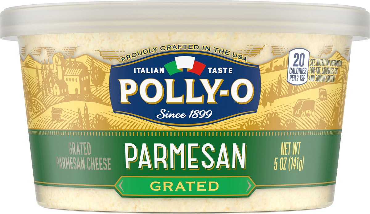 slide 9 of 9, Polly-O Grated Parmesan Cheese, 5 oz Tub, 5 oz