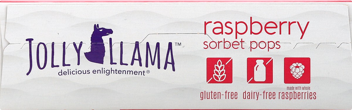 slide 11 of 13, Jolly Llama Rarspberry Sorbet Pops 4 ea, 4 ct