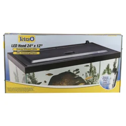 Tetra LED Hood 24 Inches By 12 Inches, Low-Profile Aquarium Hood With Hidden Lighting