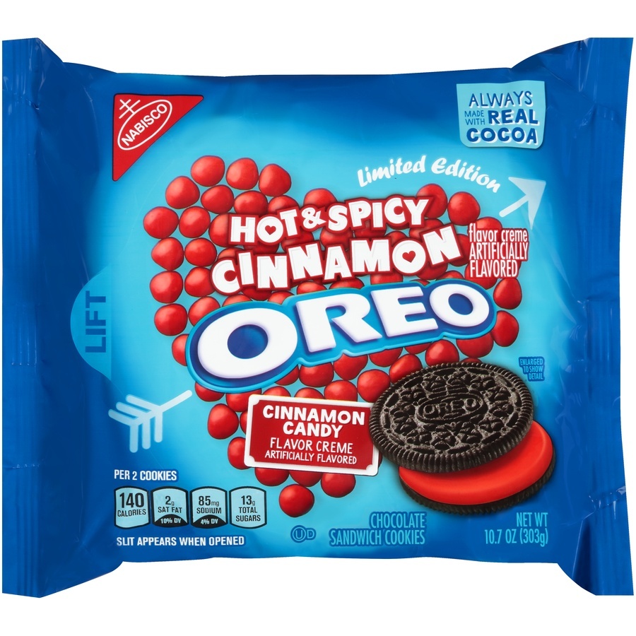 slide 1 of 1, Oreo Hot & Spicy Cinnamon Candy Cookies, 10.7 oz