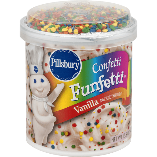 slide 3 of 8, Pillsbury Funfetti Confetti Vanilla Frosting, 15.6 oz