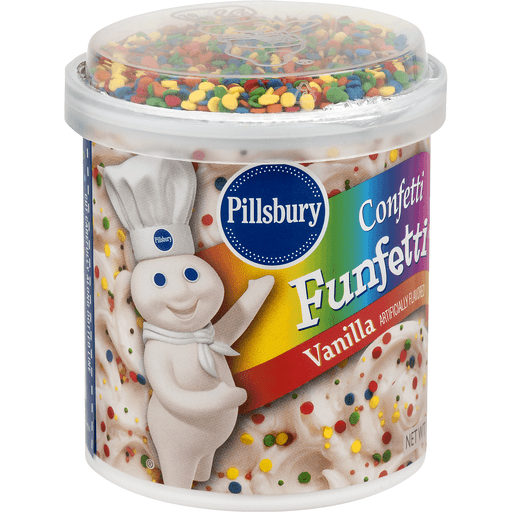 slide 8 of 8, Pillsbury Funfetti Confetti Vanilla Frosting, 15.6 oz