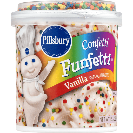 slide 4 of 8, Pillsbury Funfetti Confetti Vanilla Frosting, 15.6 oz