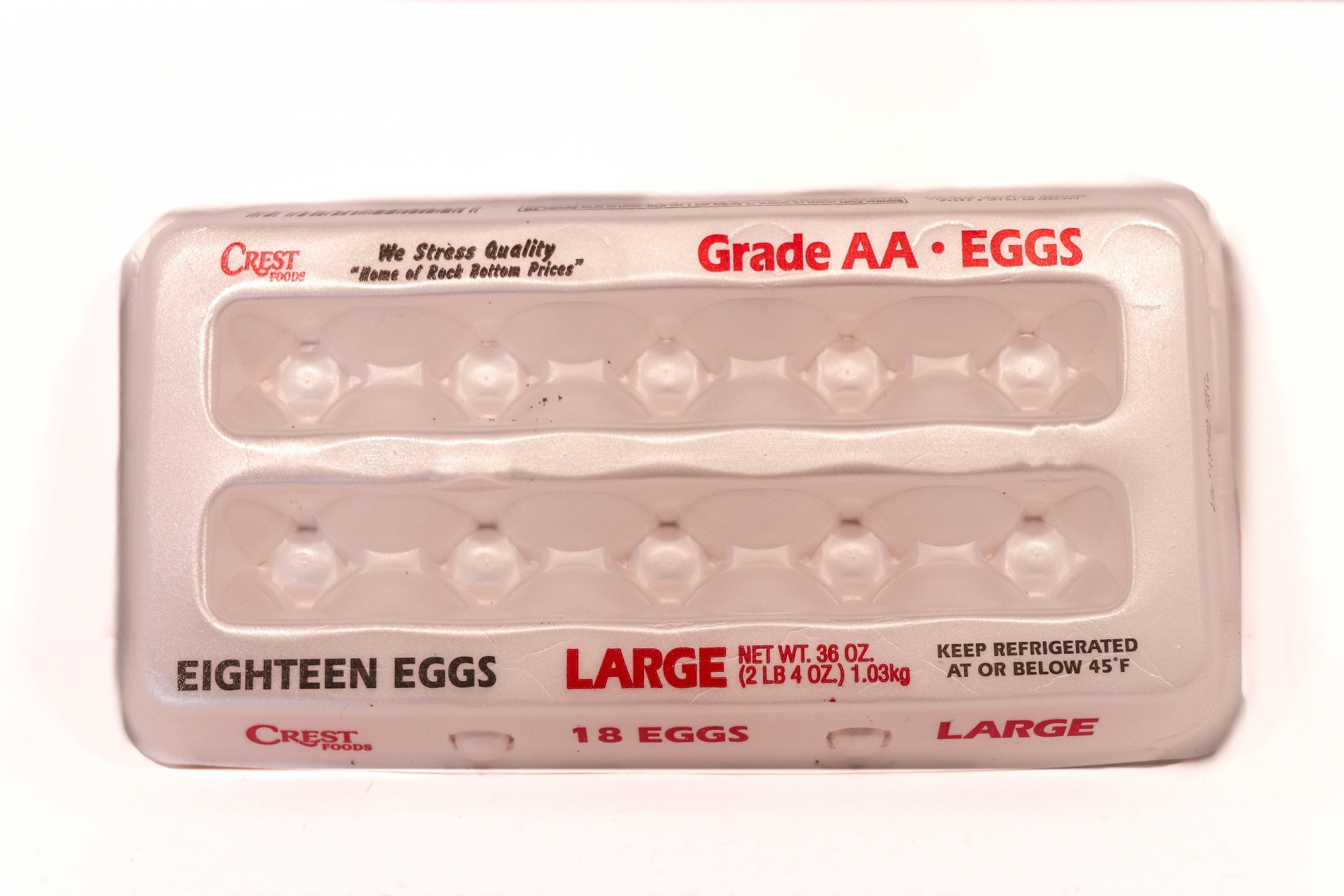 slide 1 of 1, Crest Foods Large Eggs, 18 ct