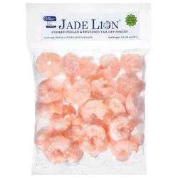 Jade Lion Cooked Peeled & Deveined Tail Off Shrimp 1 lb