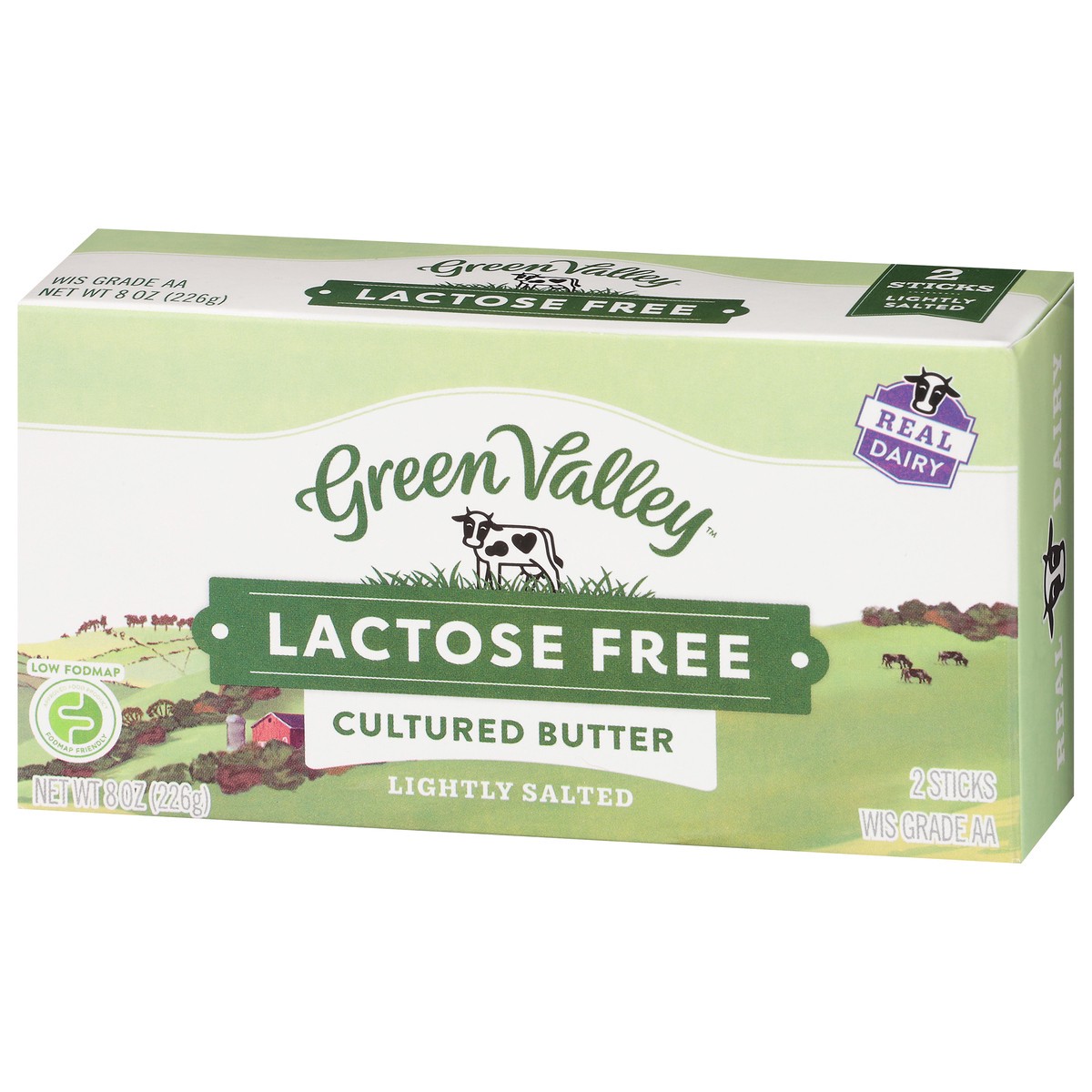 slide 3 of 9, Green Valley Organics Lactose Free Butter, two 4oz sticks, 2 ct