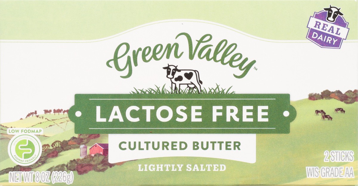 slide 7 of 9, Green Valley Organics Lactose Free Butter, two 4oz sticks, 2 ct