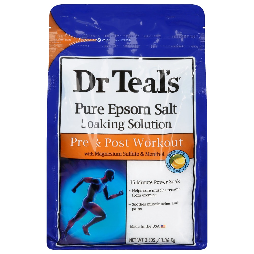 slide 1 of 3, Dr. Teal's Pure Epsom Salt Soaking Solution, 3 lb