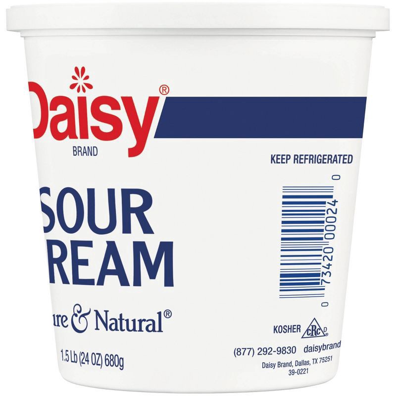slide 4 of 4, Daisy Pure & Natural Sour Cream, 24 oz