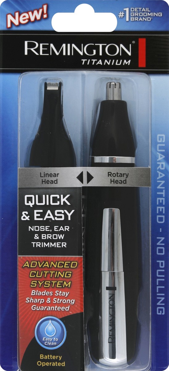 slide 2 of 3, Remington Titanium Quick & Easy Nose, Ear & Brow Trimmer, 1 ct