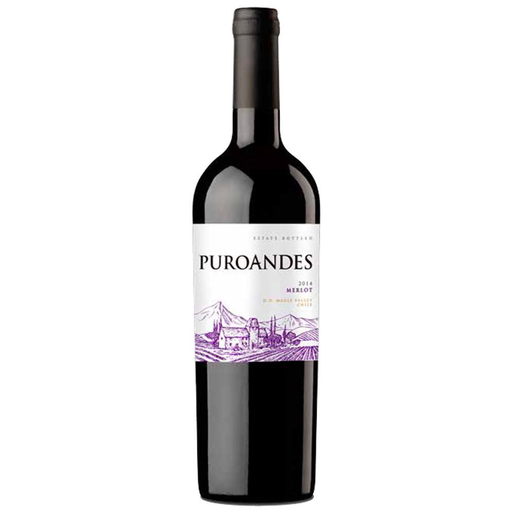 slide 1 of 1, Puroandes Merlot, 750 ml