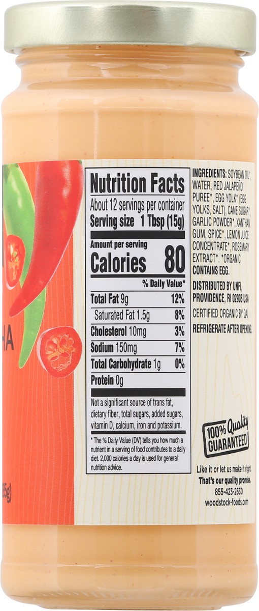 slide 4 of 9, Woodstock Organic Sriracha Aioli 6.5 oz, 6.5 oz