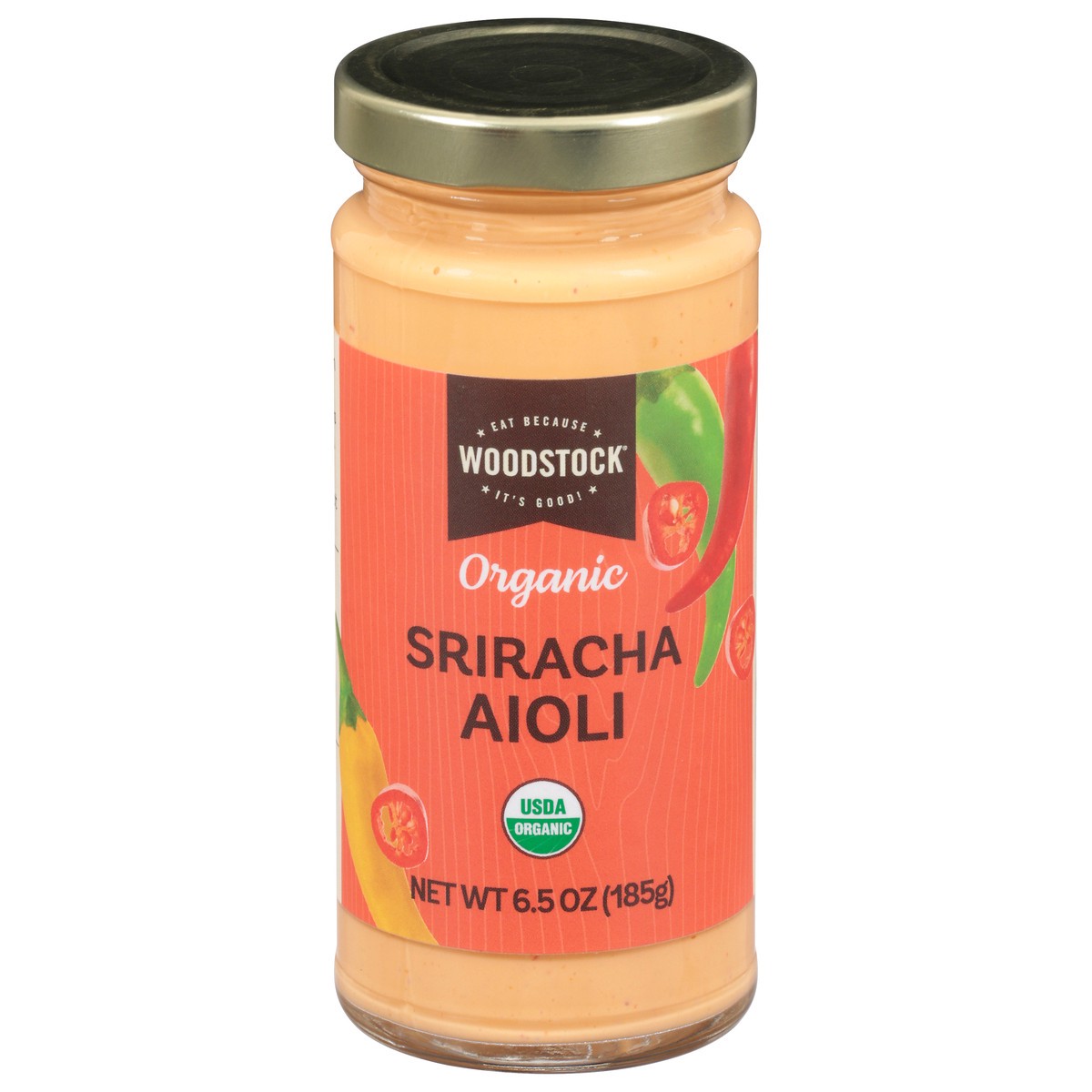 slide 1 of 9, Woodstock Organic Sriracha Aioli 6.5 oz, 6.5 oz