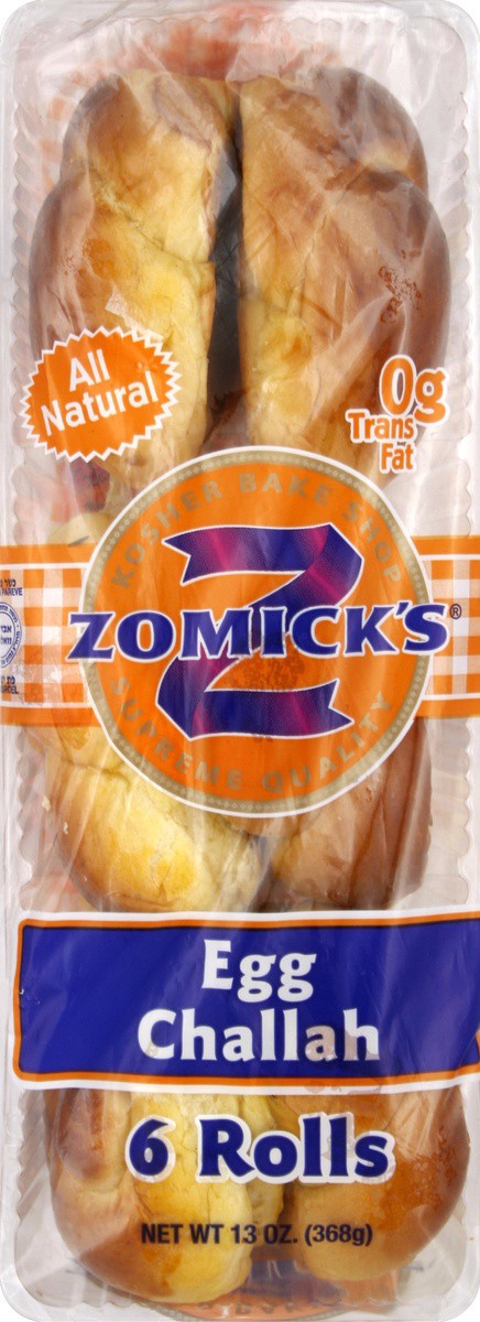 slide 2 of 5, Zomick's Zomicks Challa Rolls 6 Pack - 13 Oz, 13 oz