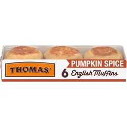 Thomas' Pumpkin Spice English Muffins, Made with Real Pumpkin, 6 count, 12 oz