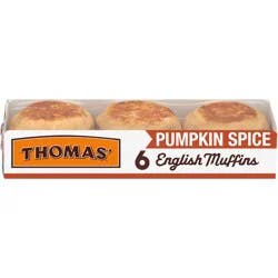 Thomas' Pumpkin Spice English Muffins, Made with Real Pumpkin, 6 count, 12 oz