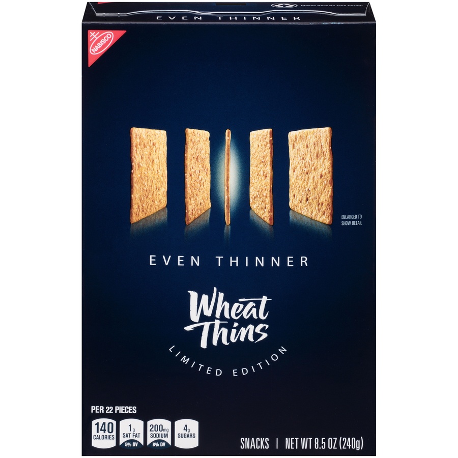 slide 1 of 8, Wheat Thin Original Thinner Crackers, 8.5 oz